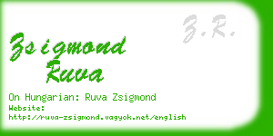 zsigmond ruva business card
